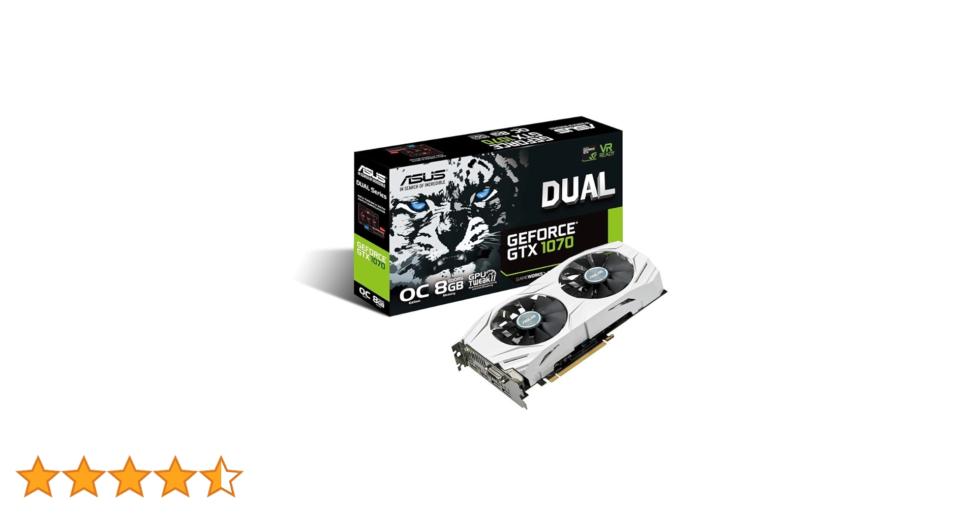 ASUS GeForce GTX 1070 ホワイトモデル Placa de Vídeo ASUS GeForce GTX 1070 8gb | Amazon.com.br